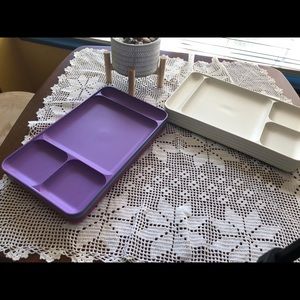 Vintage Tupperware stackable picnic trays